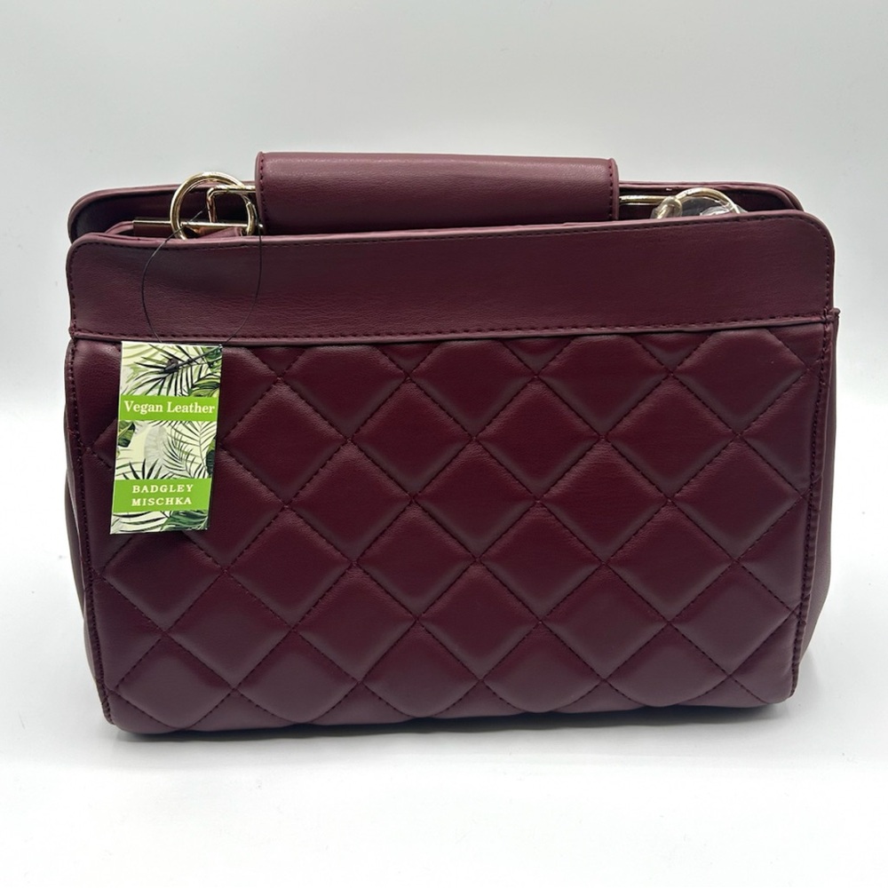 $180 Badgley Mischka Quilted Mini Tote Bag - Picture 5 of 7
